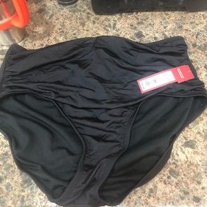 NWT black high waisted tummy control swim bottoms